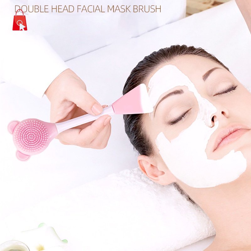Cọ Đắp Mặt Nạ silicone Hai Đầu Đa Năng Hình Gấu JP1