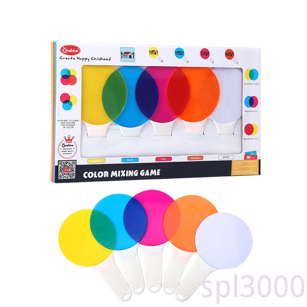 Set 5 thẻ bảng màu sắc trong suốt dành cho học phối màu tiện lợi