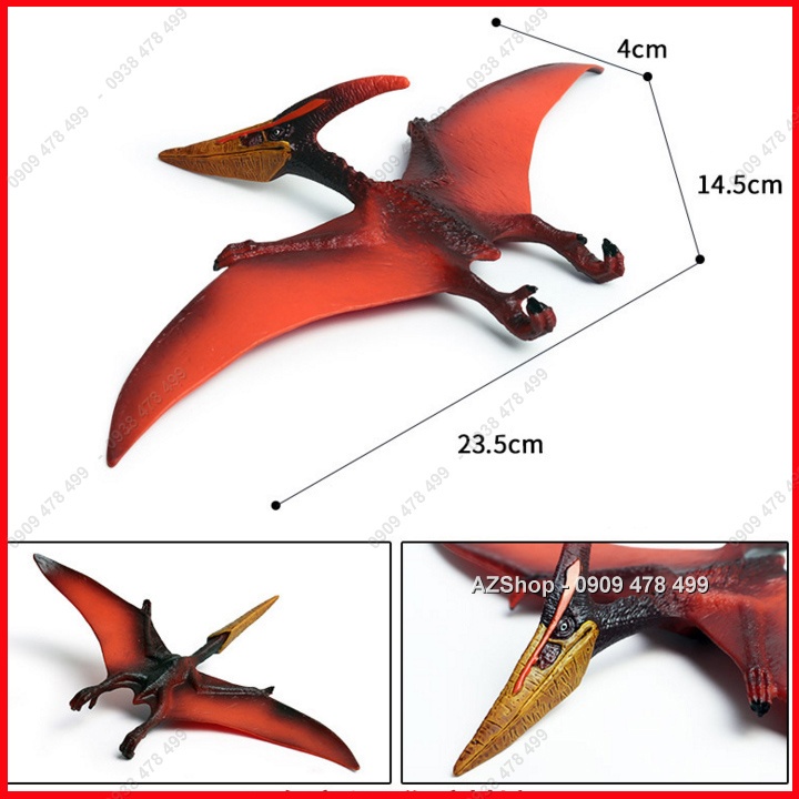 Mô Hình Khủng Long Thằn Lằn Bay Pteranodon - Thân Đen - Sải cánh 23-32cm - 77481