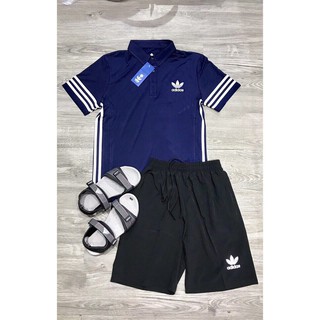 <HÓT> Shop chất, xịn  Bộ thể thao thun lạnh cổ đức cao cấp Adidas 3 vạch chuẩn đẹp <MỚI>