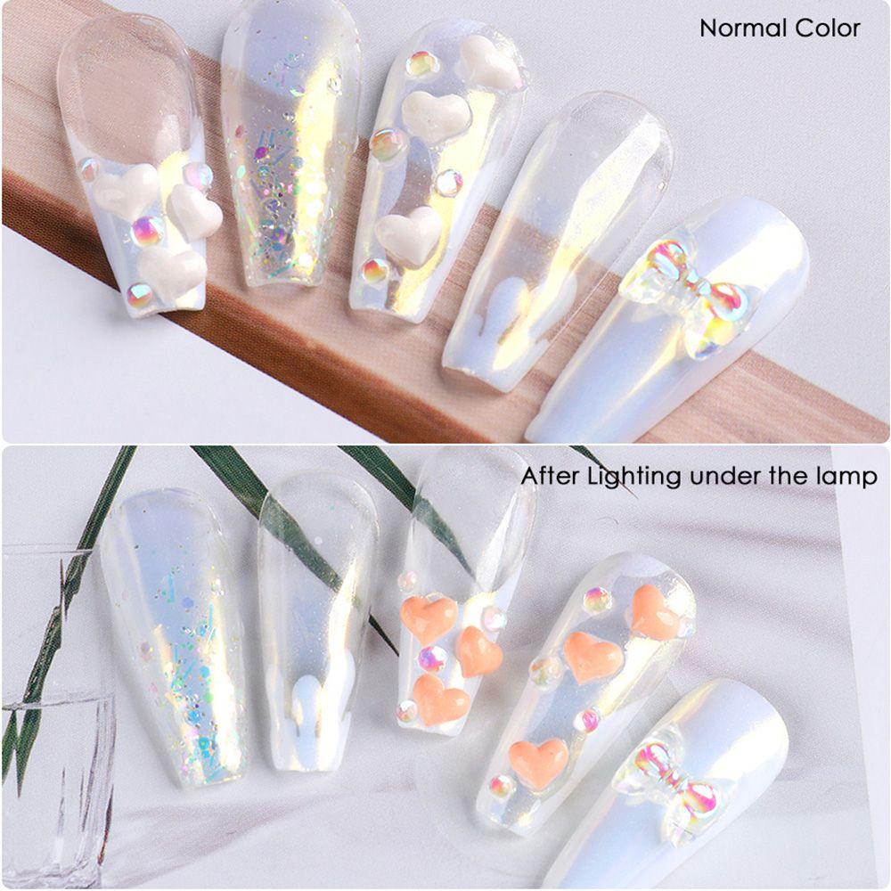 Hạt Charm 3D Màu Tím / Xanh Dương / Trắng / Hồng Trang Trí Móng