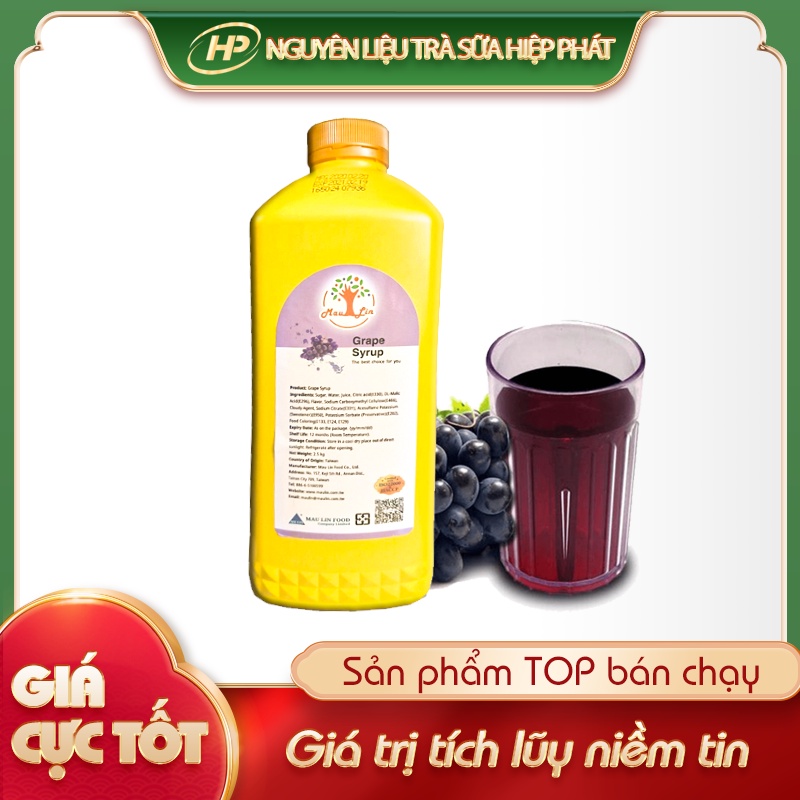 Syrup Nho MAULIN 2,5Kg - [DUNG TÍCH LỚN] - SP000385 - Nguyên liệu trà sữa HIỆP PHÁT