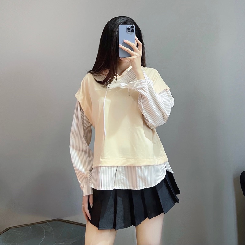 Áo Hoodile Naube Tay Sọc