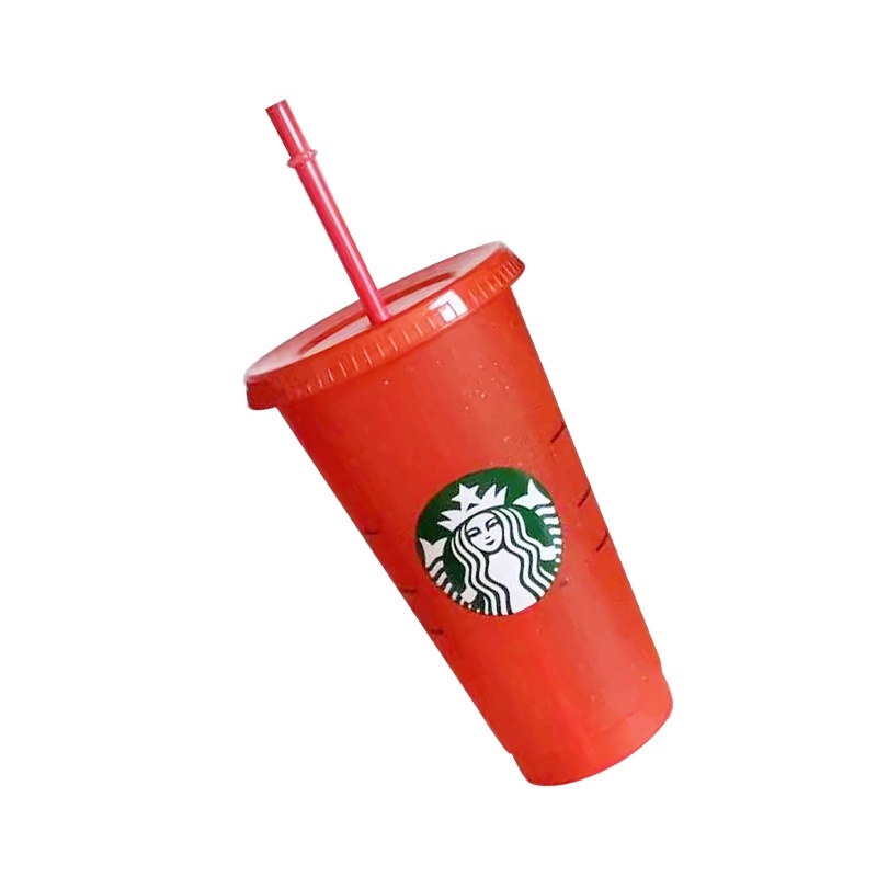 Flash powder Shiny Reusable Plastic Tumbler with Lid and Straw Cup, 24 fl oz, Set of 1 or 5 Party Gifts Starbucks  Ice Cold Drink Cup with Straw Plastic Tumbler with Straw Portable Cup Tumbler Venti Cup Tumbler Mug 16oz with Straw Crystal Clear Double Wal
