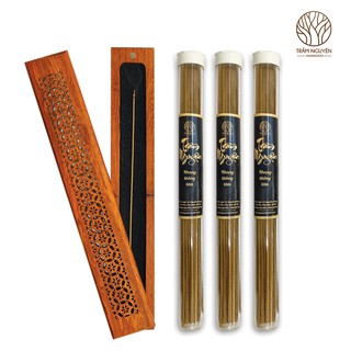 [COMBO SỐC- Mua 3 ống Nhang Trầm không tăm tặng 1 khay] Trầm Hương Thiên Nhiên Trầm Nguyên