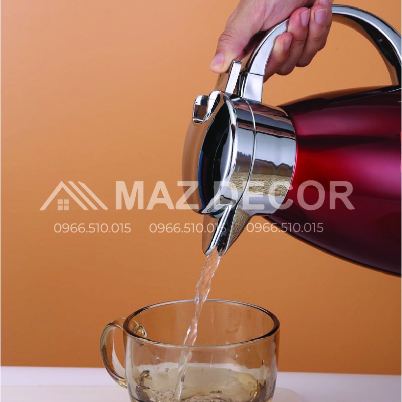 Bình nước giữ nhiệt nóng lạnh Xanbo GB9684-88 2.3 lít inox sáng bóng an tòa cho sức khỏe