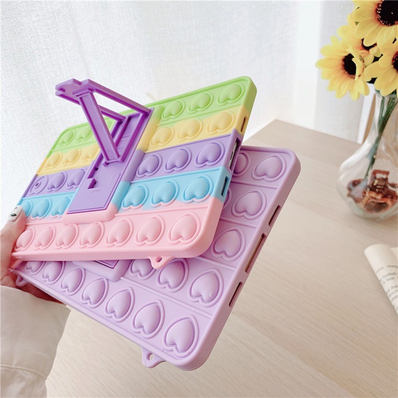 Ốp bảo vệ máy tính bảng dạng đồ chơi nhấn bong bóng giảm stress bằng silicon cho Apple iPad 2019 10.2-inch pro 10.5"pro | BigBuy360 - bigbuy360.vn