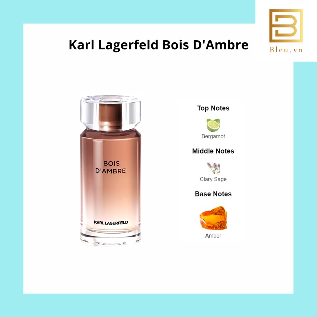 Nước hoa nam Karl Lagerfeld Bois De Cedre - Bois De Yuzu - Bois D'Ambre - Bois De Vetiver - Hamburg Alster Pour Homme