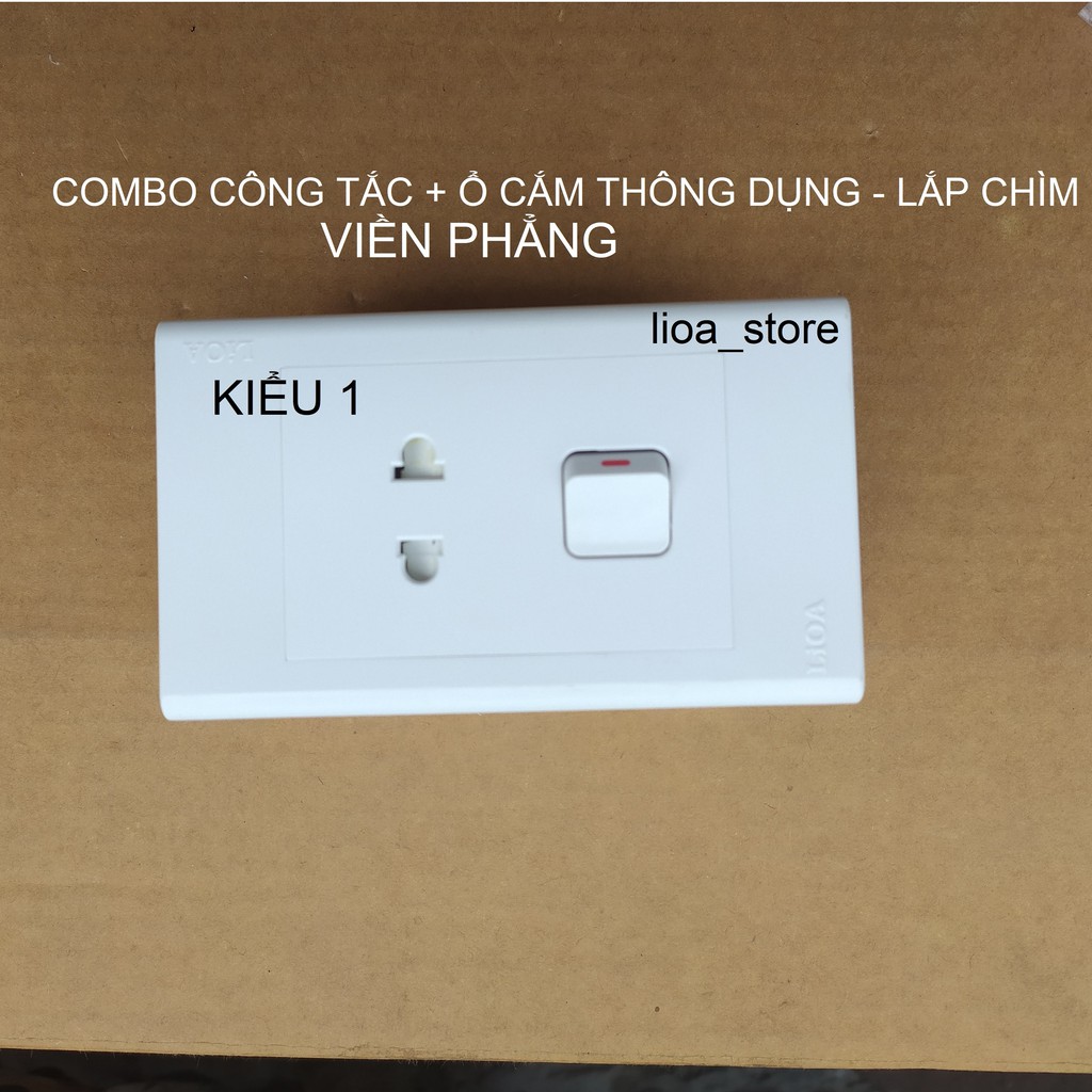 COMBO CÔNG TẮC + Ổ CẮM THÔNG DỤNG - LẮP CHÌM .