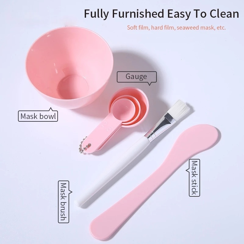 Bộ Dụng Cụ Trộn Đắp Mặt Nạ 4 Trong 1 Gồm 6 Món Tiện Dụng