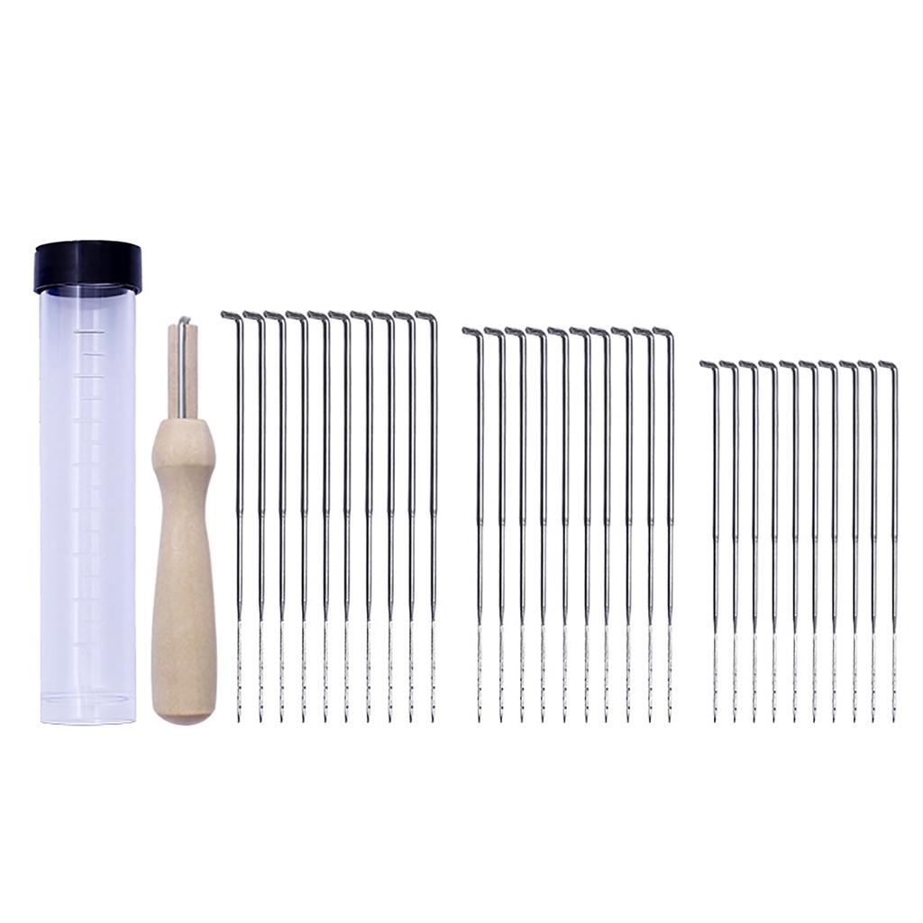 Zhidaowe Set 32 Cây Kim Len Nỉ Màu Trơn Bền Bỉ Dễ Sử Dụng Cho Gia Đình