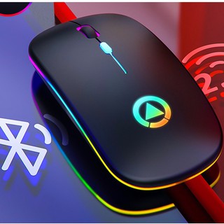 Chuột không dây chuột gaming không dây siêu mỏng 1600dpi rgb led 2.4g