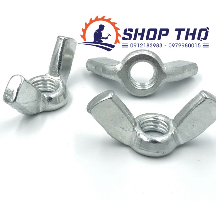 Ecu tai hồng M8 (set 30 cái) thép mạ kẽm