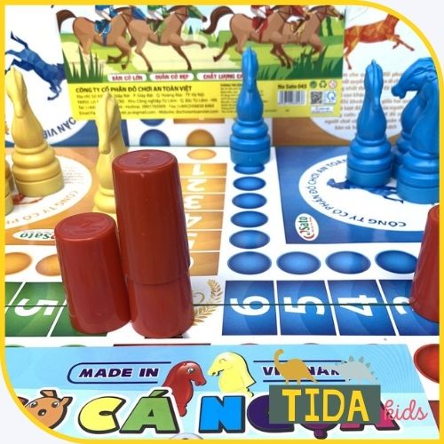 Cờ Cá Ngựa Sato ⚡ HOT TREND ⚡ Đồ Chơi Cờ Đua Ngựa, Có Hộp Đựng Board Game, Đồ Chơi Giải Trí TiDa Kids Shop