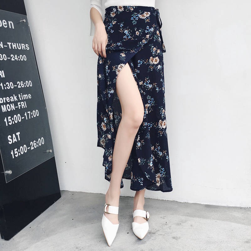 ONE PIECE Chân Váy Voan Lưng Cao In Họa Tiết Vintage Cho Nữ | BigBuy360 - bigbuy360.vn