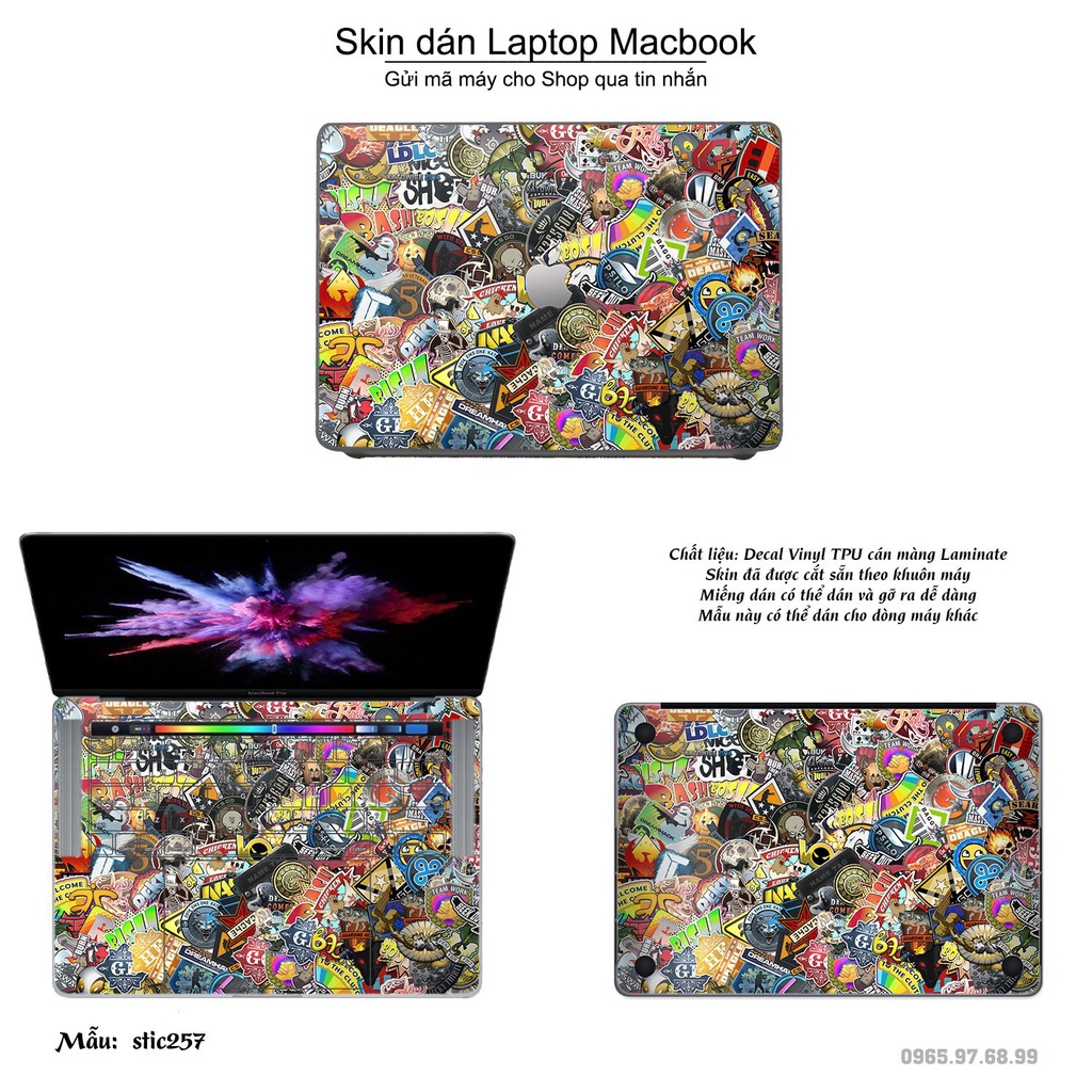 Skin dán Macbook mẫu spectrun - stic254 (đã cắt sẵn, inbox mã máy cho shop)