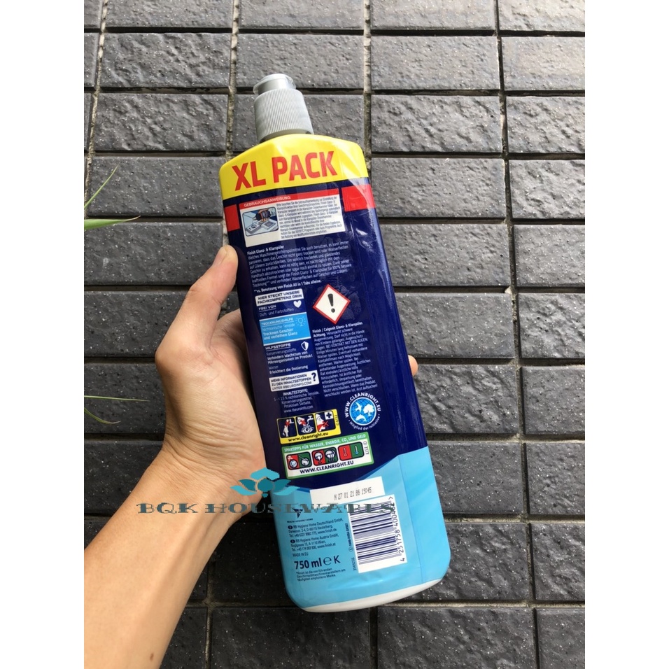 [ HÀNG ĐỨC] Nước làm bóng ly chén dĩa Finish 750ml