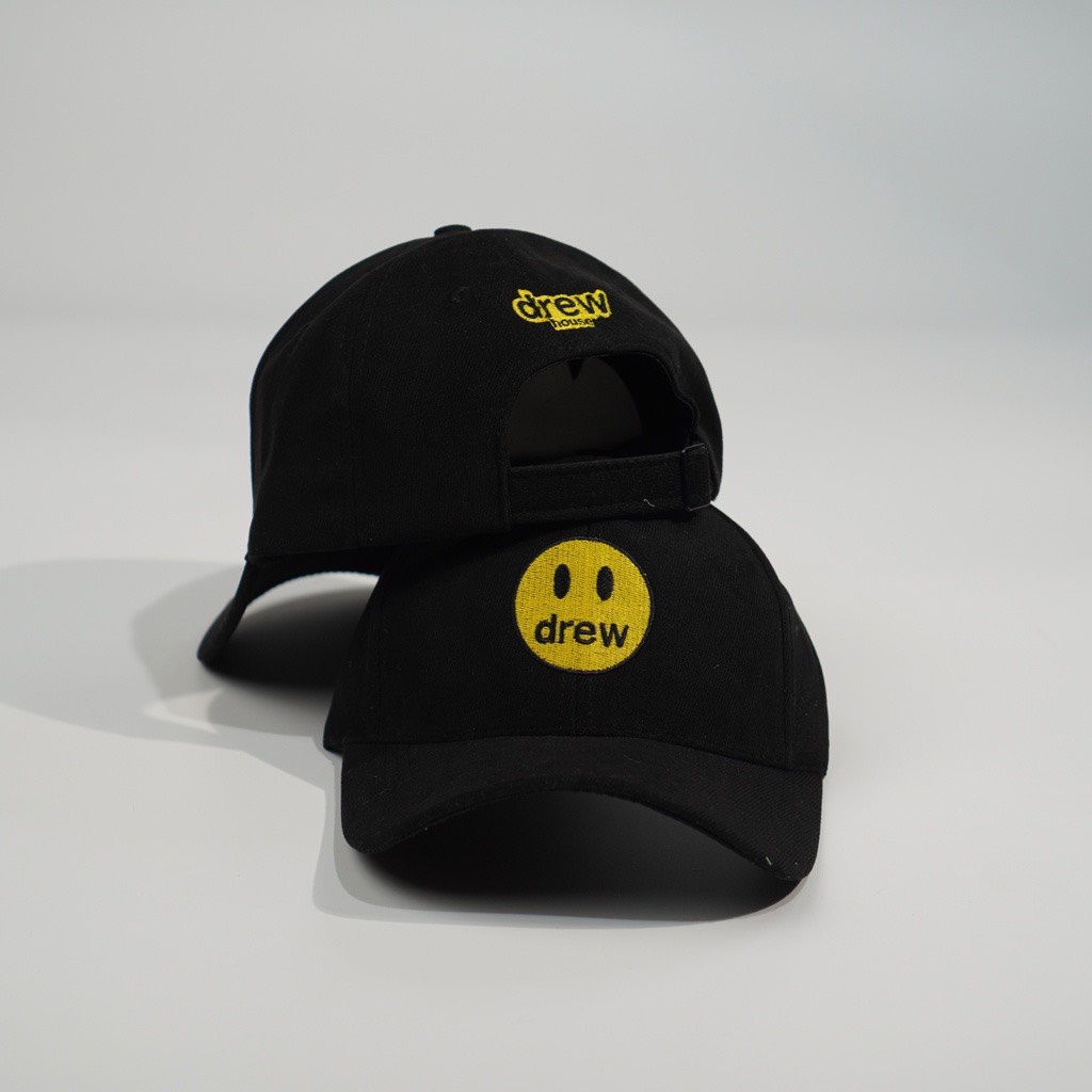 Mũ lưỡi trai Nón kết thêu hình mặt DREW chất nỉ cao cấp phong cách unisex nam nữ-BALOHA