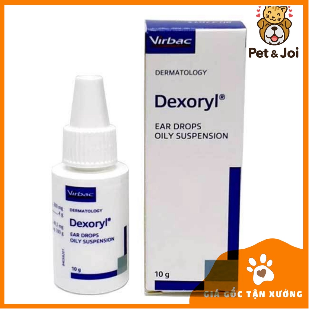 Nhỏ tai dexoryl cho chó mèo , rận viêm tai chó mèo- PET&amp;JOI