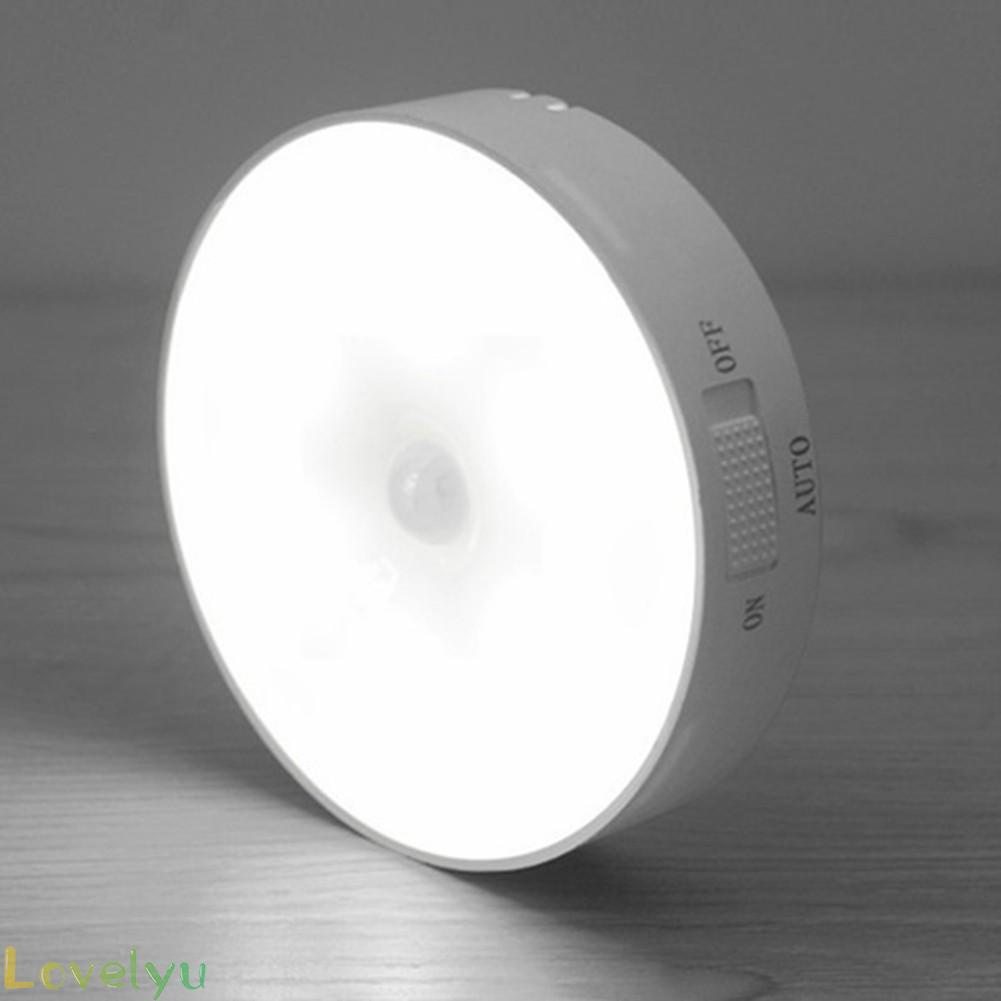 ◀READY▶Wireless 6LED PIR Motion Sensor Night Light USB Rechargeable Cabinet Closet Lamp# Good Quality