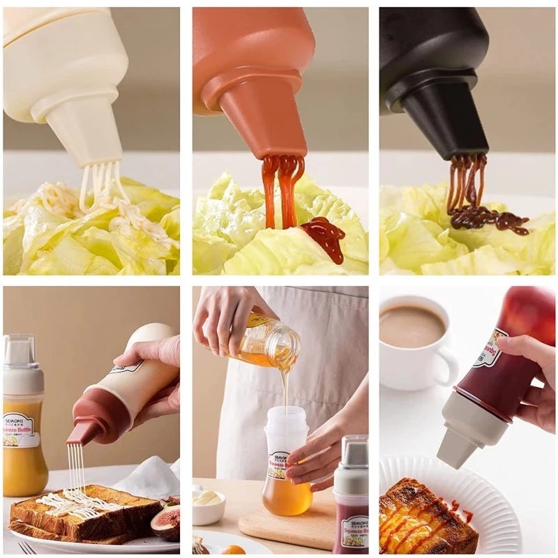 Bình Đựng Nước Sốt Dạng Bóp 250/350ml Tiện Lợi Cho Nhà Bếp