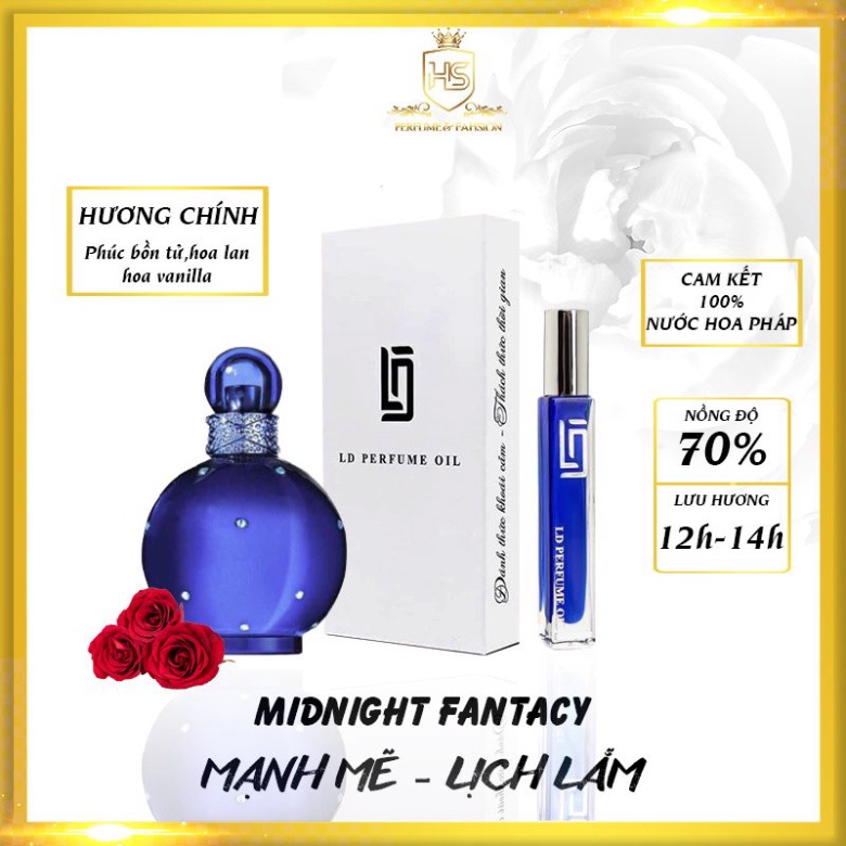 Nước Hoa Pháp  Midnight Fantacy Nữ - Dầu Thơm LD Perfume OIL Mùi Hương  Huyền Bí  Ngọt Ngào Quyến Rũ