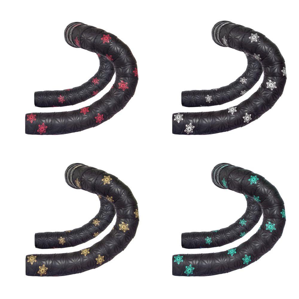 Băng Quấn Tay Lái Xe Đạp Bằng Da Dạng Lưới Thoáng Khí Chống Sốc