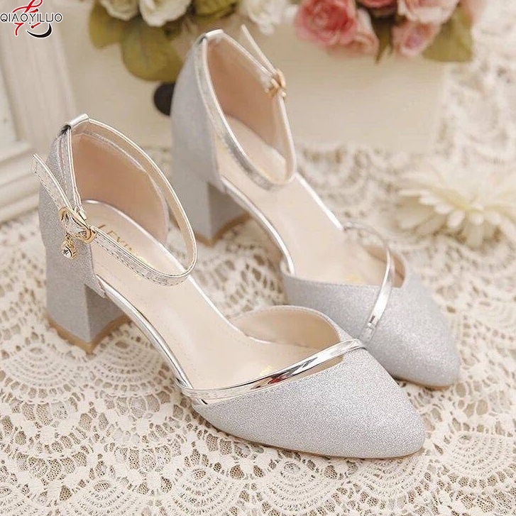 Giày cao gót QIAOYILUO thiết kế mới cao cấp thời trang