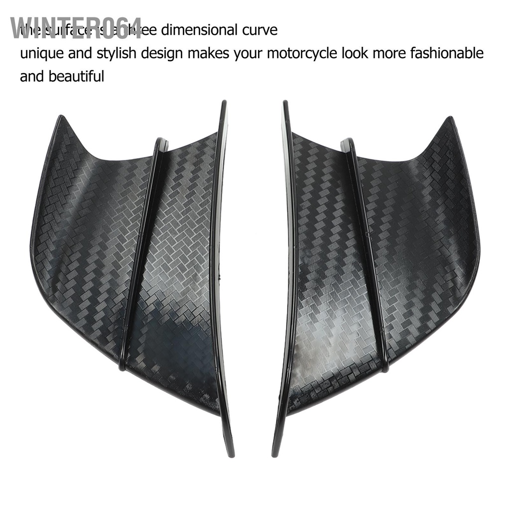 1 cặp Cánh gió xe máy Phong cách sợi carbon khí động học cho NINJA400 NINJA250 Z900 Z1000 Winter064