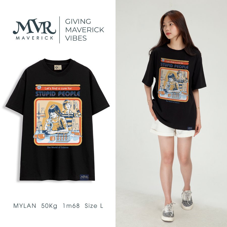 Áo thun Cotton thoáng mát hoạt hình hóa học ý nghĩa troll vui nhộn MVR KK3904