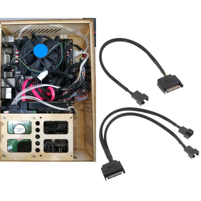 Dây Cáp Chuyển Đổi Cho Bo Mạch Chủ Cpu Sata 15 Pin Sang 3 Pin / 4 Pin