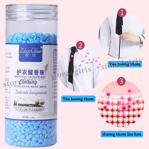 Viên Xả Thơm Quần Áo - Hạt Xả Thơm Làm Mềm Vải , giặt lưu hương thơm lâu dài tiện lợi Store4girls