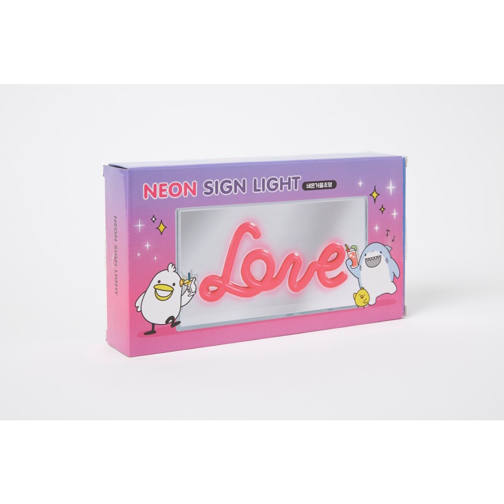 Đèn Neon ARTBOX Hàn Quốc Hình Chữ Love Màu Hồng