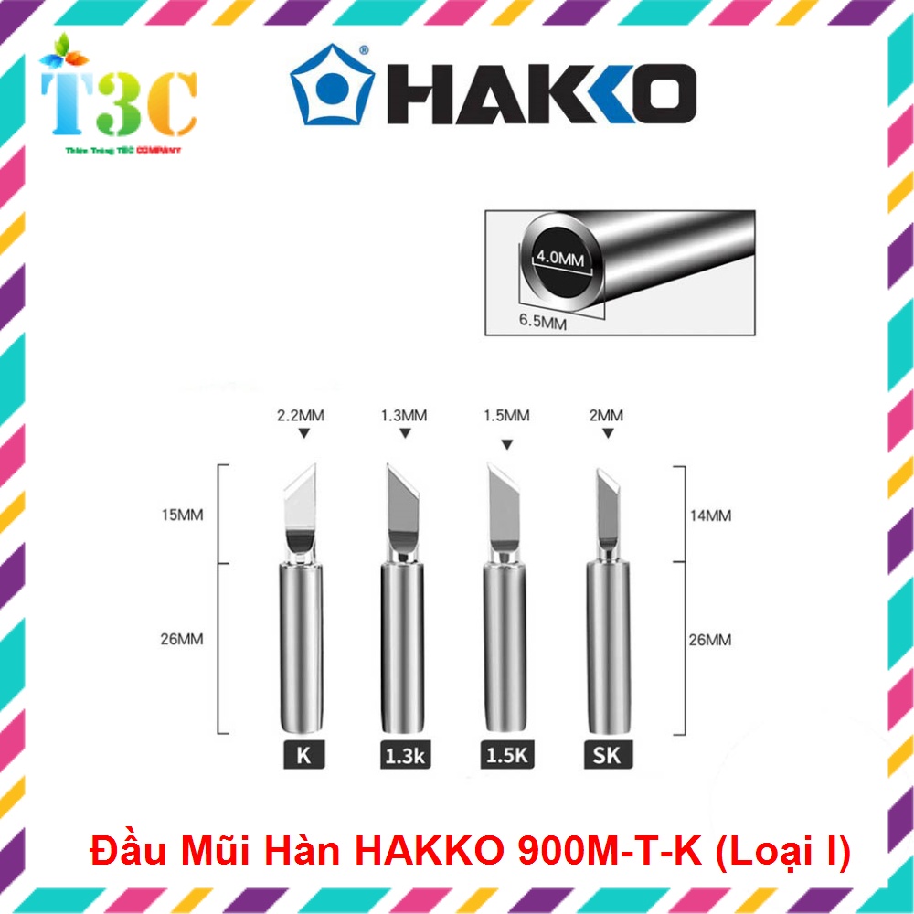Đầu Mũi Hàn HAKKO 900M-T-I, 900M-T-K