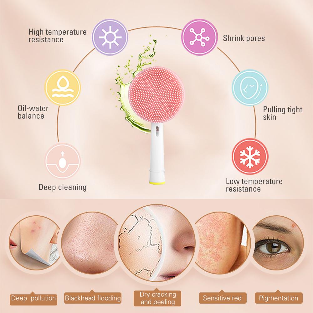 Đầu Bàn Chải Rửa Mặt CLEOES Thay Thế Bằng Silicone