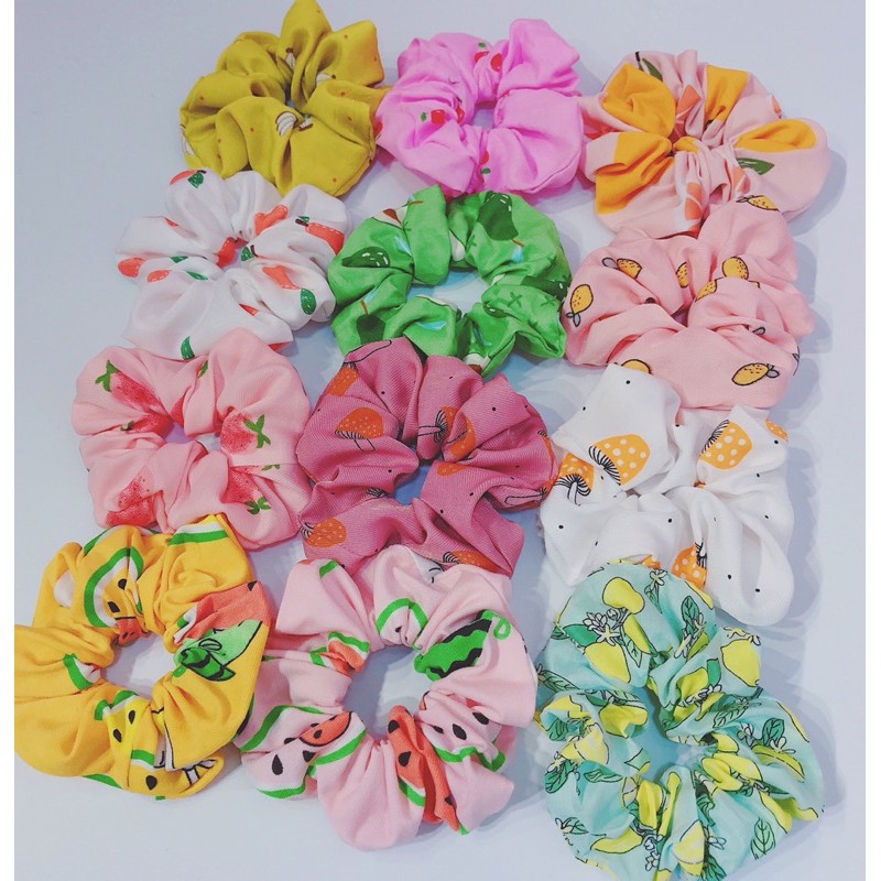 Combo 2 Scrunchies dây cột tóc vải siêu xinh