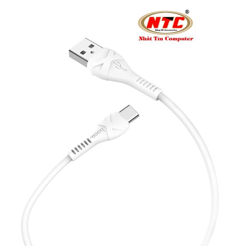 Cáp sạc và truyền dữ liệu USB to Type-C Hoco X37 Cool power dài 1M (Trắng) - Hàng chính hãng