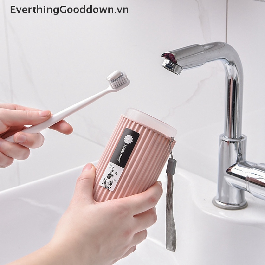 Everthinggooddown Hộp Đựng Bàn Chải Đánh Răng Du Lịch Tiện Lợi