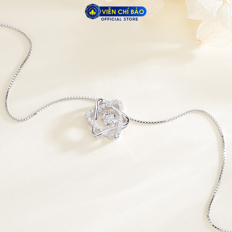 Dây chuyền bạc nữ mặt Lucky Star chất liệu bạc 925 thời trang phụ kiện trang sức nữ Viễn Chí Bảo D400764