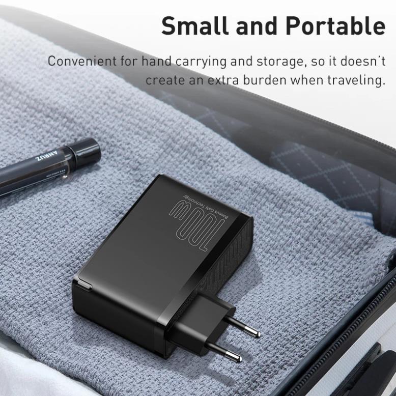 Củ sạc cổng USB type C GaN BASEUS sạc nhanh 4.0 3.0 100W cho điện thoại thông minh_TOPBUY24HMall