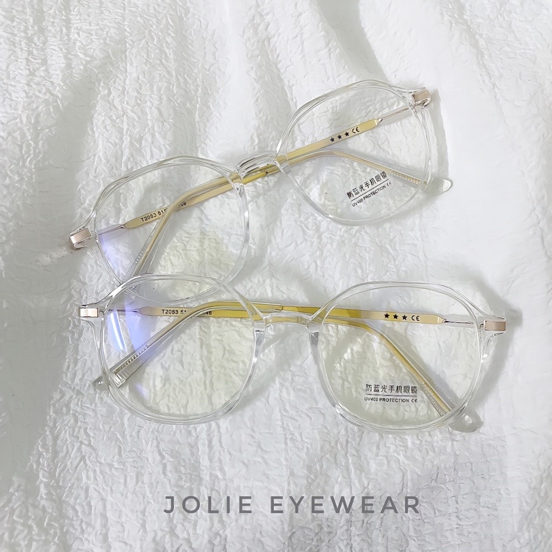 Kính không độ, gọng kính cận nam nữ mắt tròn nhựa dẻo lõi kim loại Jolie eyewear- Lắp mắt cận theo yêu cầu