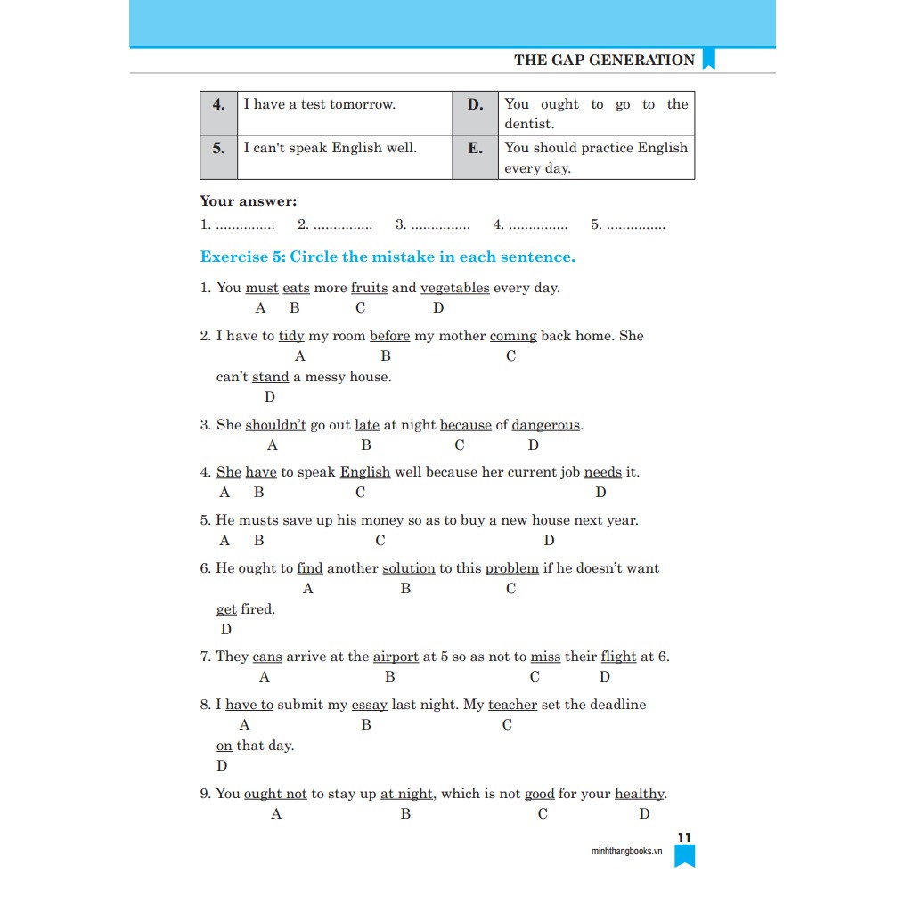 Sách - Bài tập trắc nghiệm tiếng Anh lớp 11 tập 1-Có đáp án Tặng Kèm Bookmark