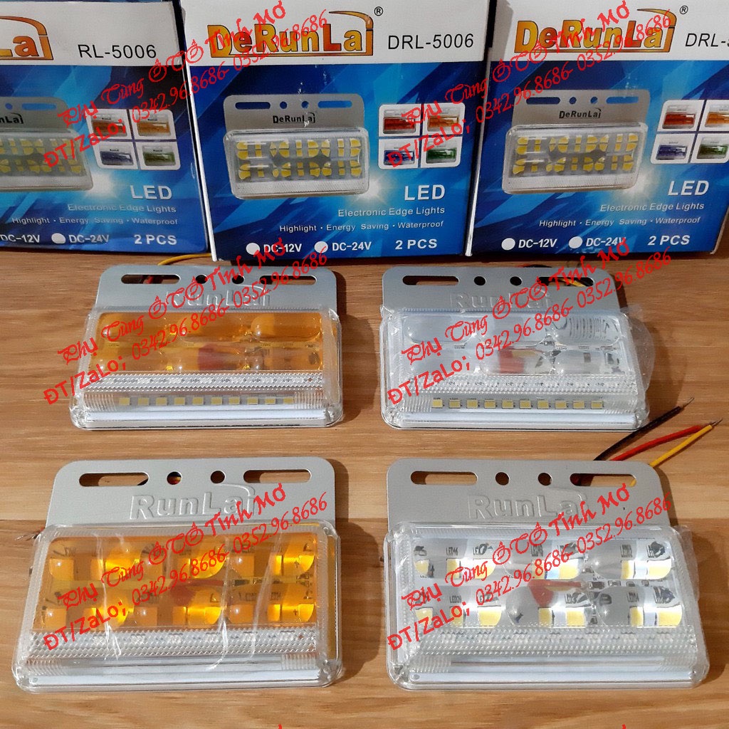 Đèn Sườn Ô Tô 12V-24V Đèn Hông Xe Tải, Xe Buýt, Xe Đầu Kéo