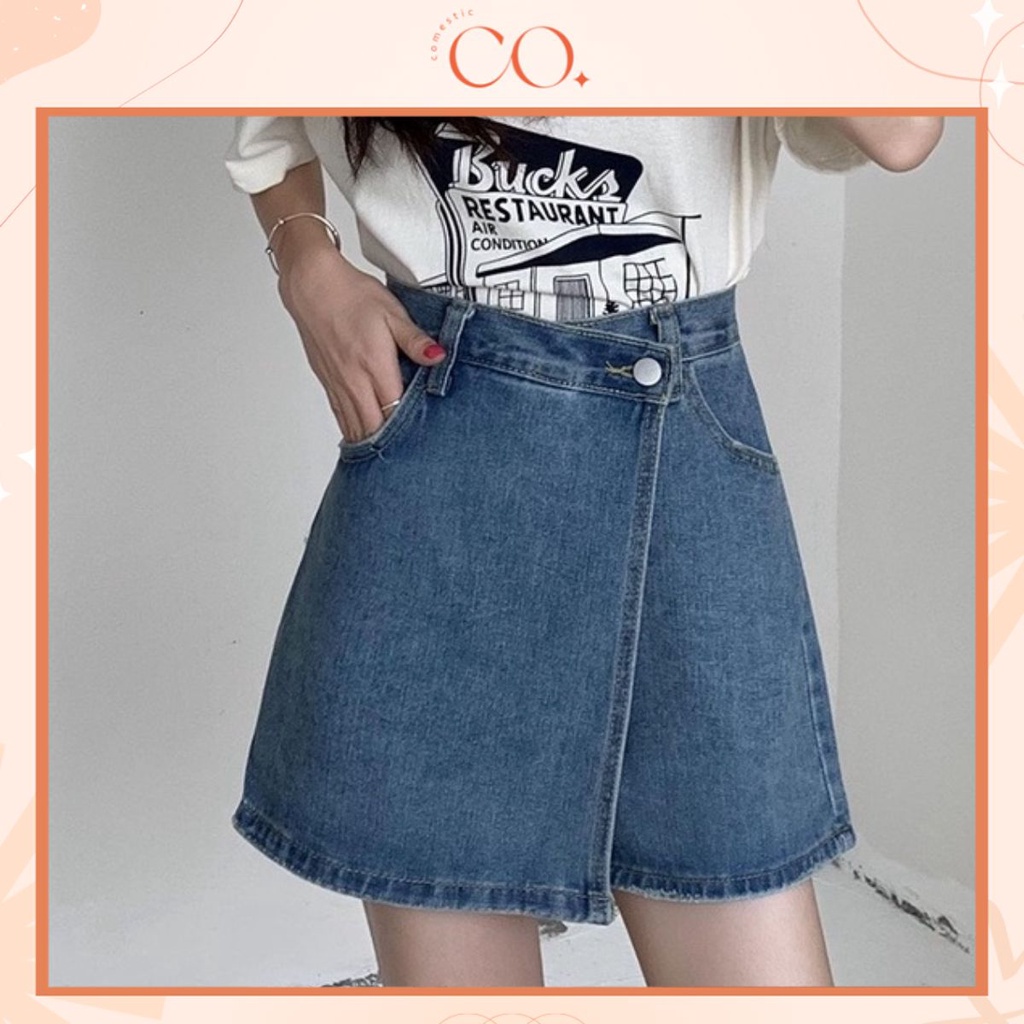 Quần Short giả váy ống rộng phong cách đơn giản_C26