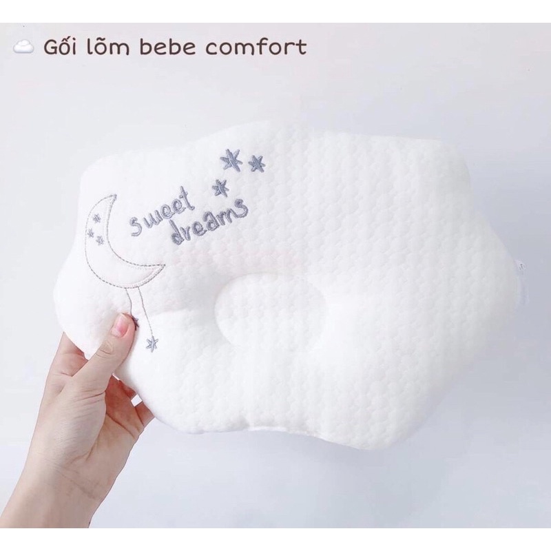 Gối mây Bebe Comfort/ Hudson chống bẹt đầu - Gối lõm sơ sinh ruột bông cao cấp