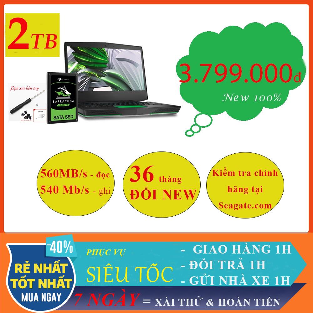 Ổ cứng SSD 2TB Seagate BarraCuda - nhanh hơn samsung 870 860 Evo, wD black blue, kingston, dùng cho 