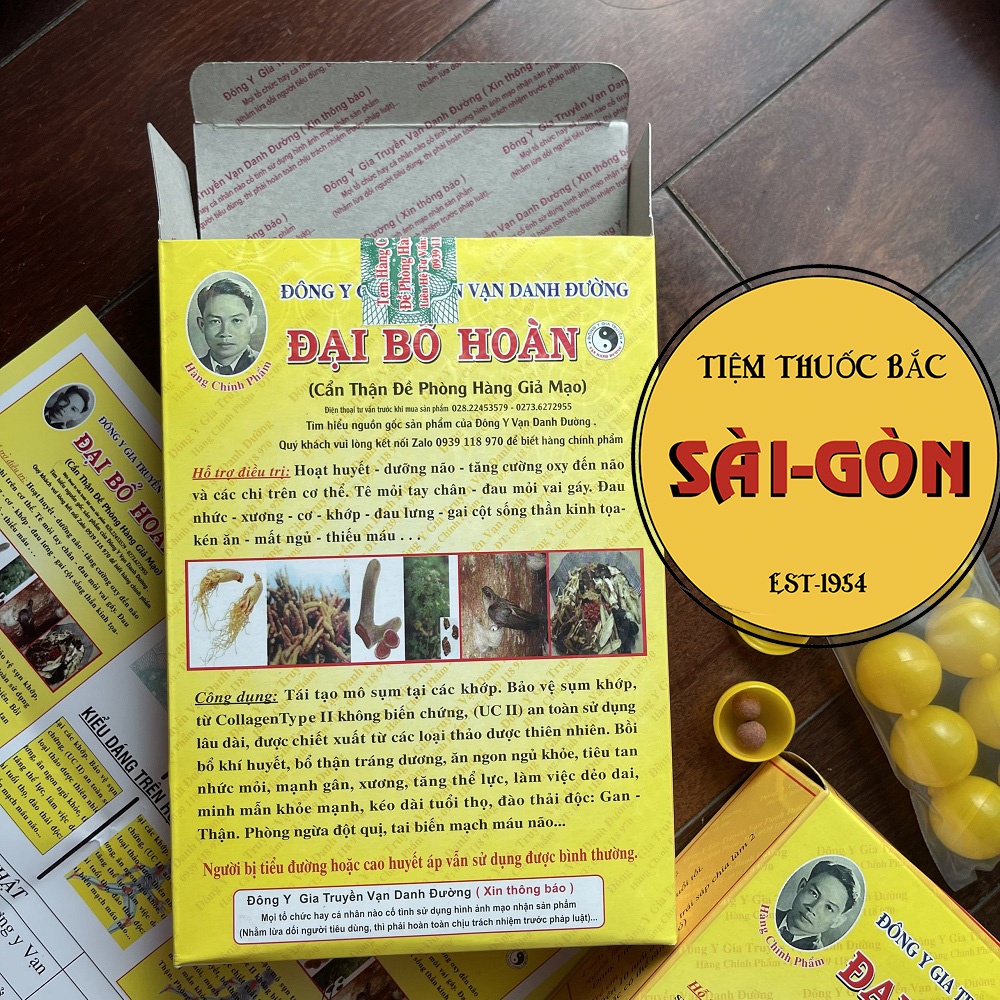 Đại Bổ Hoàn - Vạn Danh Đường (70 trái sáp, mỗi trái sáp có 2 viên,Luôn Có Date Mới)