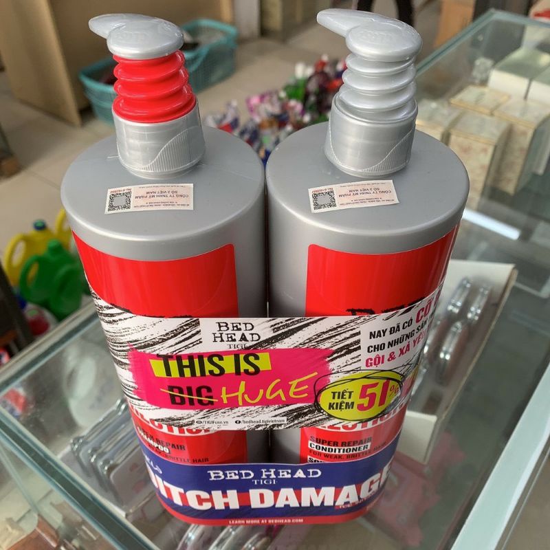 Dầu gội xả tigi đỏ tái sinh siêu phục hồi cho tóc khô xơ hư