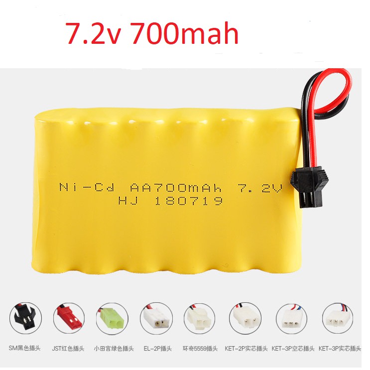 Combo Pin + sạc 7.2v 700mah - Xe điều khiển từ xa