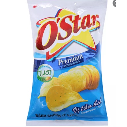 Bánh snack Ostar khoai tây vị tảo biển gói 108g